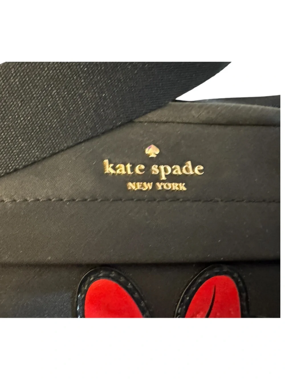 Disney x Kate Spade Minnie Mouse Belt Bag Black Nylon Fanny Pack Sling KG590 NWT